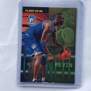 lot 136 image: Kevin Garnett Rookie Fleer 95-96 Firm Foundation No. 335