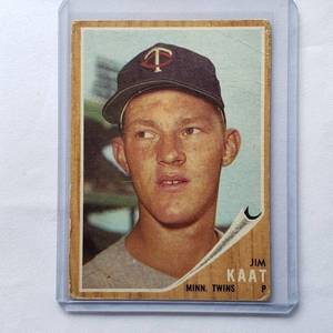lot 158 image: Jim Kaat 1962 Topps No. 21