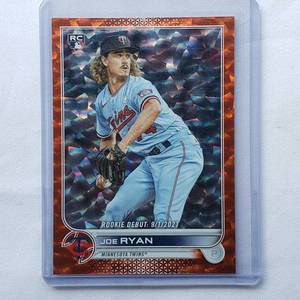 lot 167 image: Joe Ryan Orange SP Rookie Card Topps US222 Update Series Numberd 256266