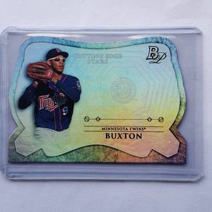 lot 168 image: Byron Buxton Rookie Die Cut Bowman Platinum Cutting Edge Stars No. CES-BB