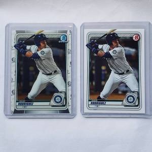 lot 169 image: Lot of 2 Julio Rodriguez Bowman Chrome Prospects No. BCP-19, Bowman Prospects BP-19
