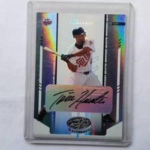 lot 179 image: Torrii Hunter 2004 Donruss Autograph Leaf Certified No. 183, Numbered 6100