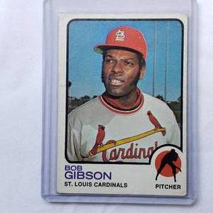 lot 181 image: Bob Gibson 1973 Topps No. 190