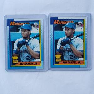 lot 192 image: Lot of 2 Ken Griffey, Jr. Topps All-Star Rookie Gold Cup No. 336