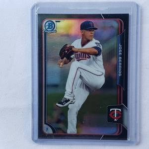 lot 193 image: Jose Berrios Bowman Chrome Black Refractor No. BCP91