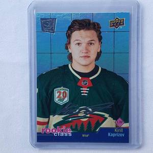 lot 203 image: Kirill Kaprizov Rookie Foil Silver Signature Upper Deck No. RC-1