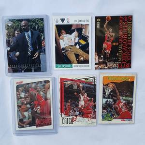 lot 213 image: Lot of 6 Michael Jordan Cards