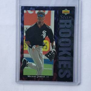 lot 218 image: Michael Jordan MLB Star Rookie Upper Deck No. 19