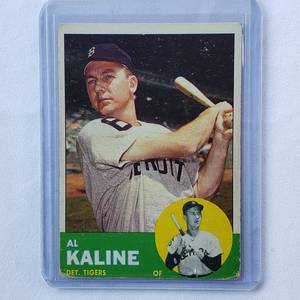 lot 226 image: Al Kaline 1963 Topps No. 25