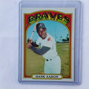 lot 227 image: Hank Aaron 1972 Topps No. 299