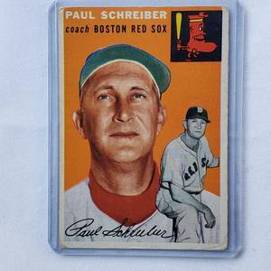 lot 233 image: Paul Schreiber 1954 Topps No. 217