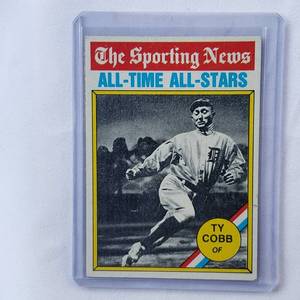 lot 239 image: Ty Cobb The Sporting News All-Time All-Stars 1976 Topps No. 346