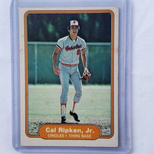 lot 242 image: Cal Ripken Jr. Rookie 1982 Fleer No. 176