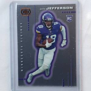 lot 266 image: Justin Jefferson Rookie Foil Insert Dynagon Panini No. D-9