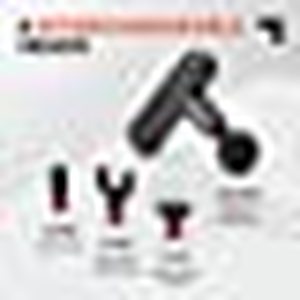 lot 9 image: Sharper Image Deep Tissue Portable Percussion Massage Gun, Powerboost Move Full Body, Back & Neck Muscle Massager with 4 Attachment Heads - Handheld Rechargeable Electric Massage Gun for Athletes