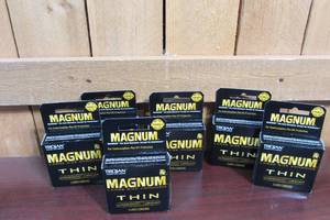 lot 5 image: 6 Packs Trojan Magnum Thin Lub Size 3ct Trojan Magnum Thin Lubricated Condom 3ct
