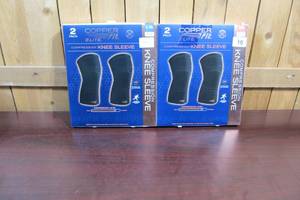 lot 10 image: 2 Pack Copper Fit Elite Compression Knee Sleeve 2 pack SmallMediumLargeXL