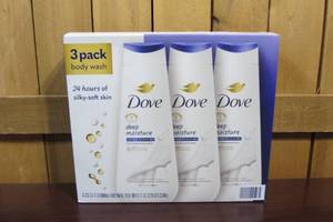 lot 17 image: Dove Deep Moisture Renewing Body Wash, 3 pk.23 oz.