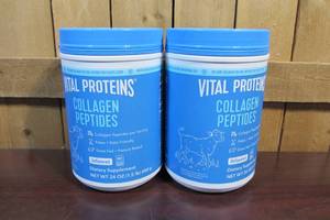 lot 33 image: (Set of 2)Vital Proteins Natural Whole Nutrition Collagen Peptides - Pasture Raised, Grass Fed, Paleo Friendly, Gluten Free, Single Ingredient - 24 Ounce