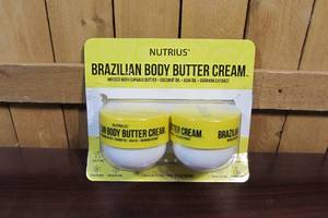 lot 40 image: Nutrius  Brazilian Body Butter Cream 2-Pack  Smooth, Fast-Absorbing, Non-Greasy  Infused With Cupuacu Butter