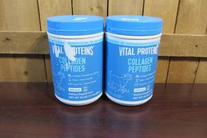 lot 35 image: (Set of 2)Vital Proteins Natural Whole Nutrition Collagen Peptides - Pasture Raised, Grass Fed, Paleo Friendly, Gluten Free, Single Ingredient - 24 Ounce