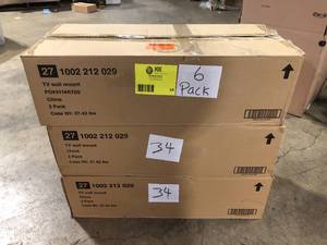 lot 34 image: 3 Lots of Commercial Electric Full Motion TV Wall Mount for 26 in. - 90 in. TVs   Customer Returns See Pictures