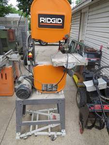 lot 7 image: Ridgid Band Saw - BS14002 with Herc-U-Lift Adjustable Frame Caster Set