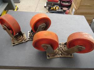 lot 19 image: Set of Four 6 Industrial Caster Wheels