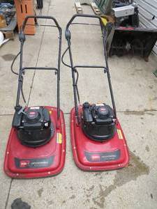 lot 20 image: Two Toro HoverPro 400 Series Lawnmowers