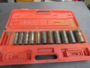 lot 32 image: 11 Impact Sockets with Case