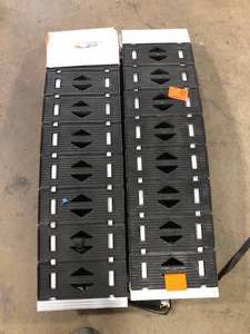 lot 1 image: 2 Lots CargoSmart 12 in. W x 90 in. L 750 lb. Capacity Hybrid S-Curve Centerfold Truck Loading Ramp  Customer Returns See Pictures