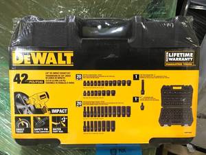 lot 29 image: DEWALT 38 in. Drive Impact Socket Set (42-Piece) Customer Returns See Pictures