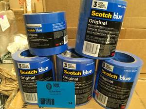 lot 34 image: Lot of Blue Scotch TApe by 3M Customer Returns See Pictures