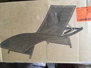lot 48 image: StyleWell Brown Wicker Adjustable Outdoor Chaise Lounge Customer Returns See Pictures