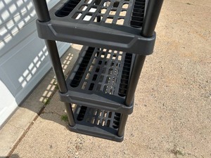 lot 69 image: New 5 Tier Plastic Utility Shelf
