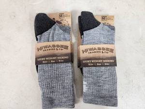 lot 42 image: 2 New Pair of Hiwassee Trading Co Merino Socks