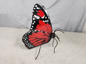lot 73 image: New Handmade Recycled Metal Butterfly