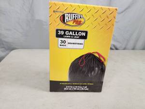 lot 133 image: New Box of 39 Gallon Lawn and Leaf Drawstring Bags