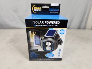 lot 144 image: New Solar Powered Motion Activated Spot Light
