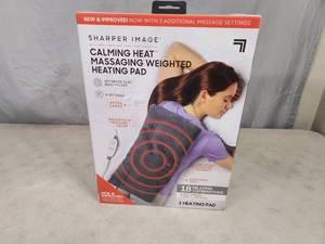 lot 157 image: New Sharper Image Calming Heat Massaging Weighted Heating Pad
