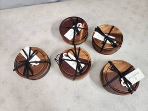 lot 167 image: 5 New Hearth and Hand with Magnolia Coaster sets