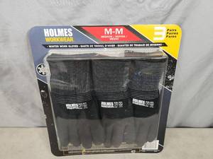 lot 186 image: New 3 Pack of Holmes Workwear Gloves
