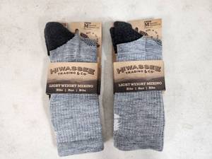 lot 195 image: 2 New Pair of Hiwassee Trading Co Merino Wool Socks