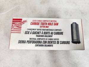 lot 208 image: New Milwaukee Carbide Tooth Hole Saw 2