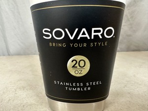 lot 127 image: New Sovaro 20 oz Stainless Steel Insulated Tumbler with Lid