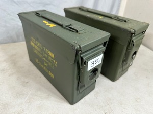lot 35 image: Pair of 30 Cal. US Military Ammo Cans