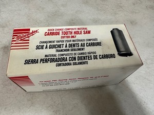 lot 37 image: New Milwaukee Carbide Tooth Hole Saw 2
