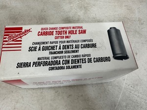 lot 38 image: New Milwaukee Carbide Tooth Hole Saw 1-14