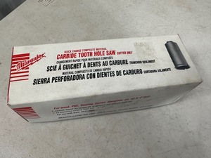 lot 41 image: New Milwaukee Carbide Tooth Hole Saw 34