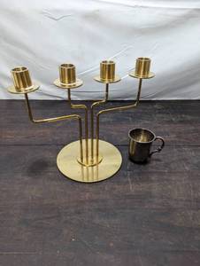 lot 54 image: Candleholder & Sterling Cup